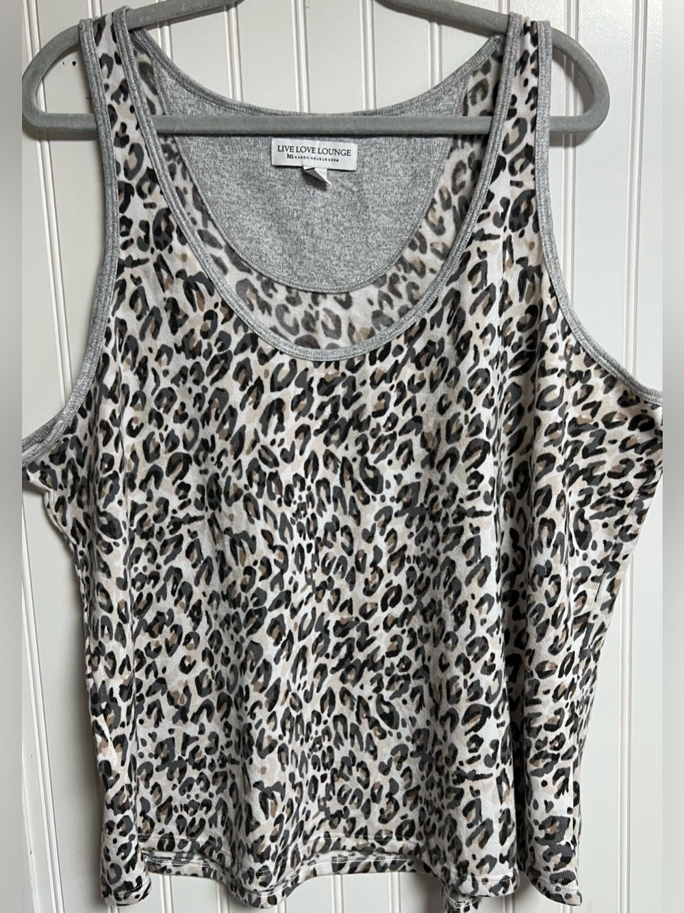 Live Love Lounge Karen Neuburger Tank Top Women’s Plus Sz 3X Cheetah Animal